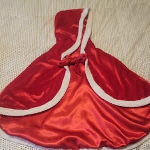 Red Hooded Cape with White Trim
